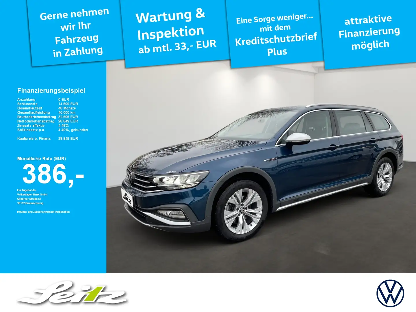 Volkswagen Passat Alltrack Passat Variant 2.0 TDI 4M Alltrack *AHK*NAVI*KAMER Bleu - 1