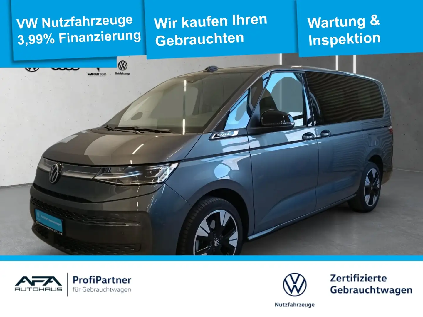 Volkswagen T7 Multivan 2.0 TDI DSG LED*NAV*AHK*STHZ*19Zoll Grau - 1