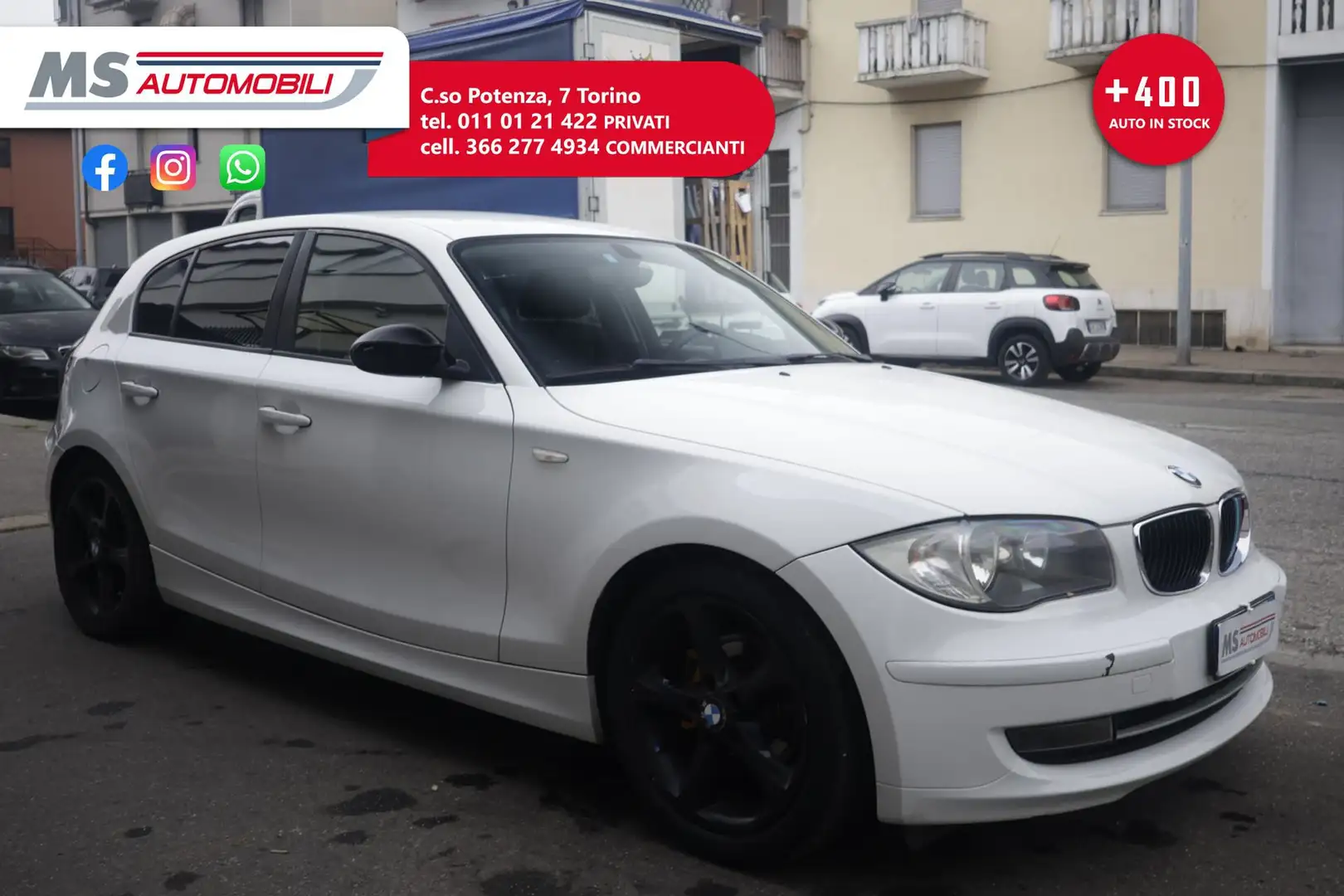 BMW 118 BMW Serie 1 118d cat 5 porte Eletta Unicopropriet Wit - 1