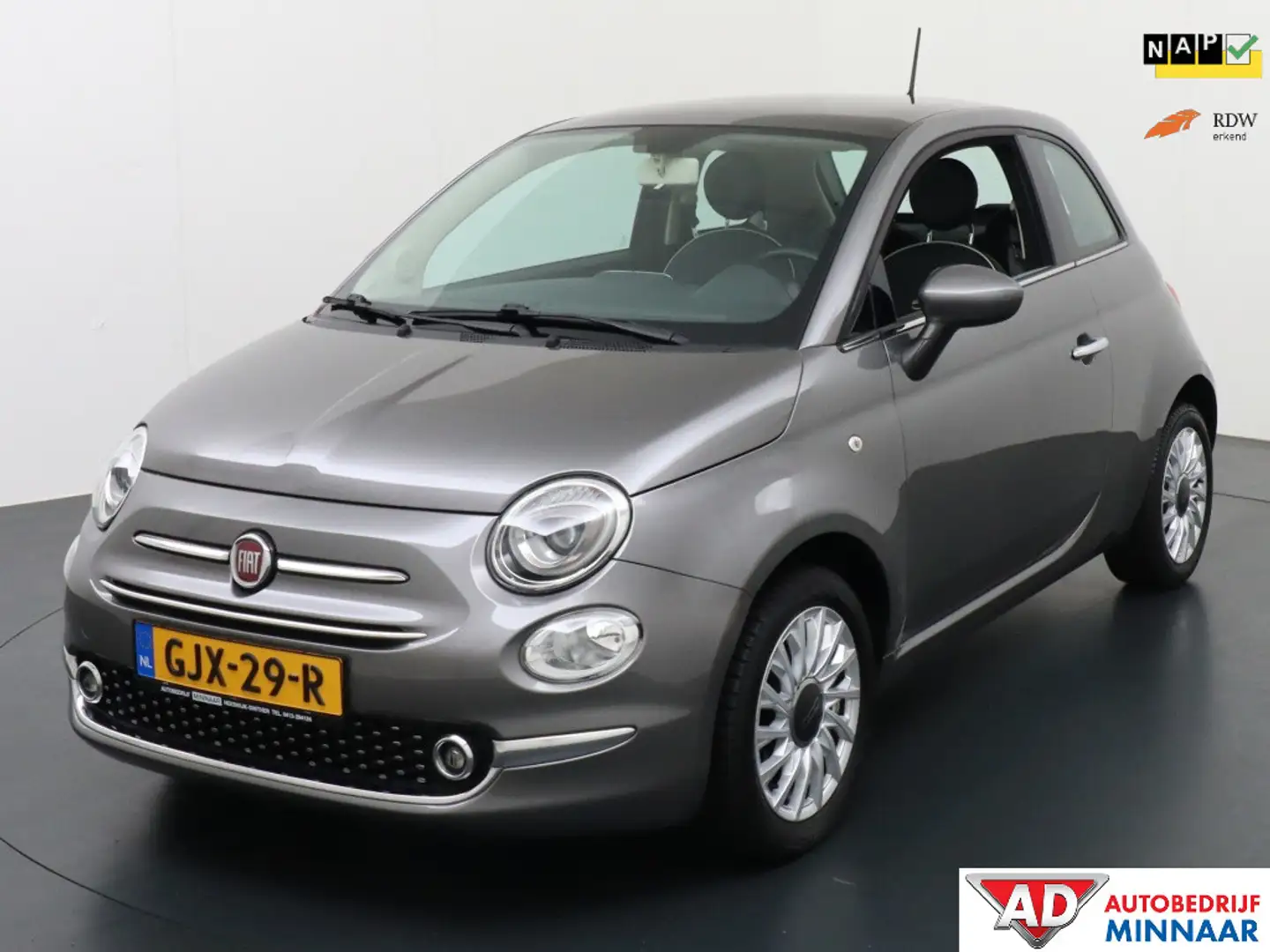 Fiat 500 1.2 Lounge Gris - 1