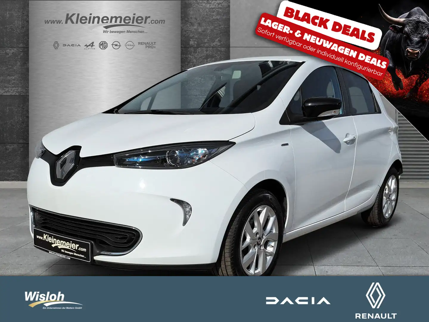 Renault ZOE Zoe LIMITED ZE 40(Leihbatterie)*Navi*PDC*Alu*Bla White - 1