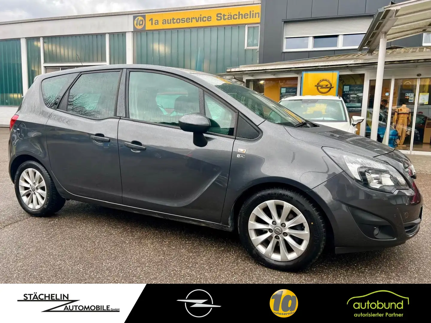Opel Meriva B 1.4T AUT.SHZ,KLIMAAT,AFL,PDC,ALU,AHK Grau - 1