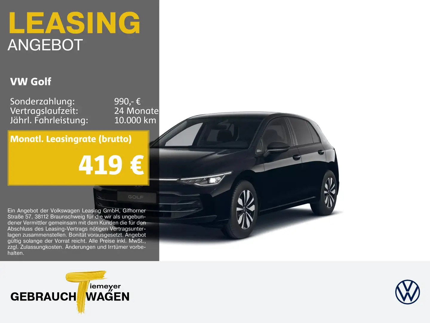 Volkswagen Golf 2.0 TDI DSG GOAL LED+ KAMERA AHK NAVI Schwarz - 1