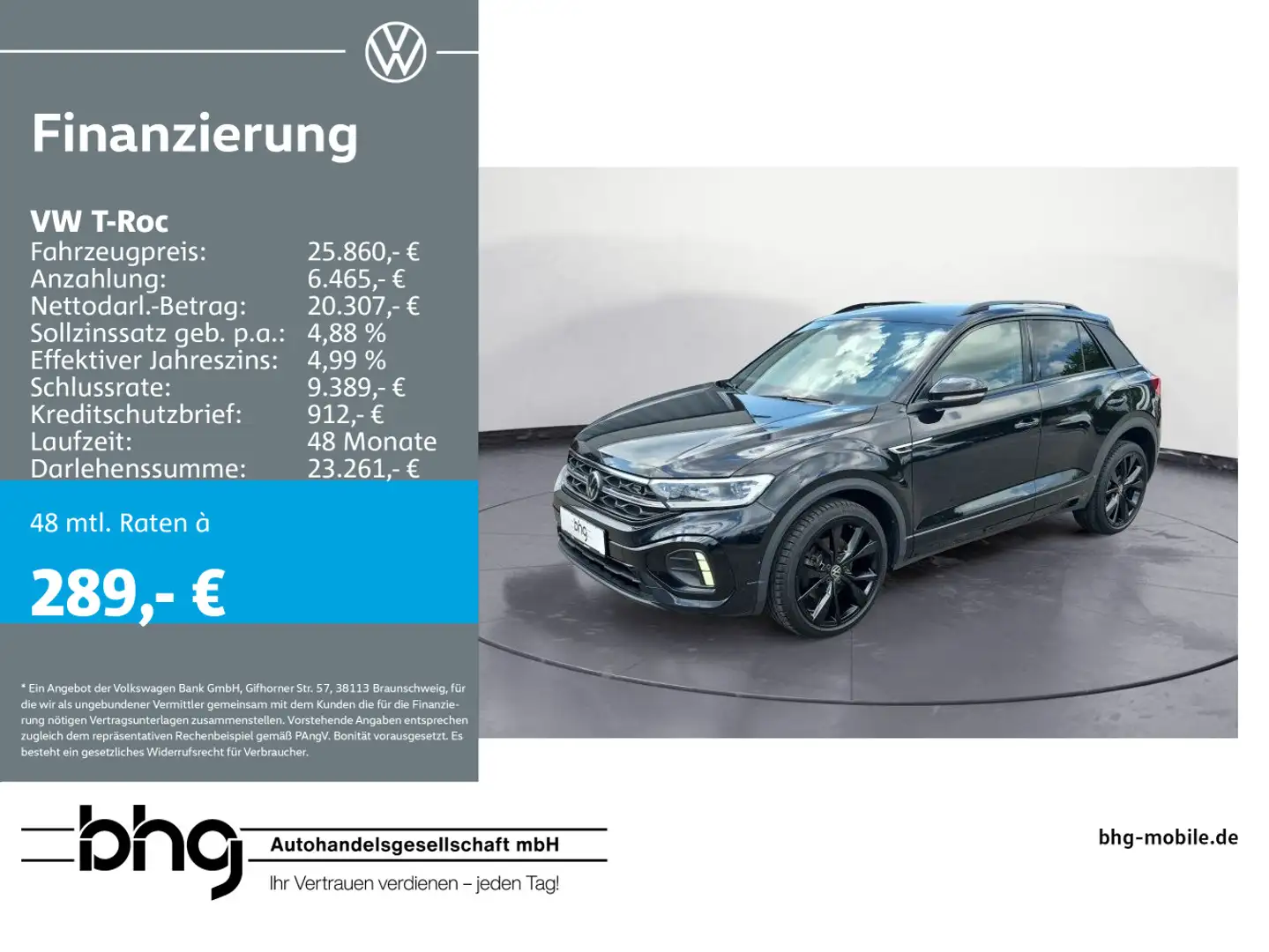 Volkswagen T-Roc 1.0 TSI OPF R-Line Schwarz - 1