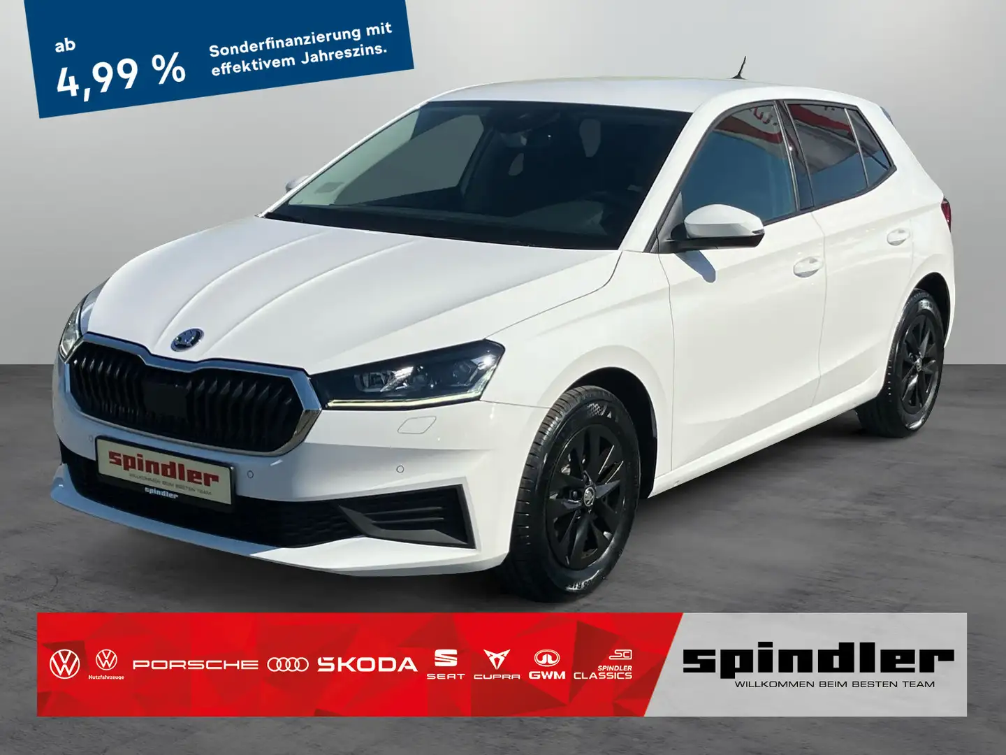 Skoda Fabia Ambition 1.0 TSI DSG / AHK, Navi, LED, PDC Blanc - 1