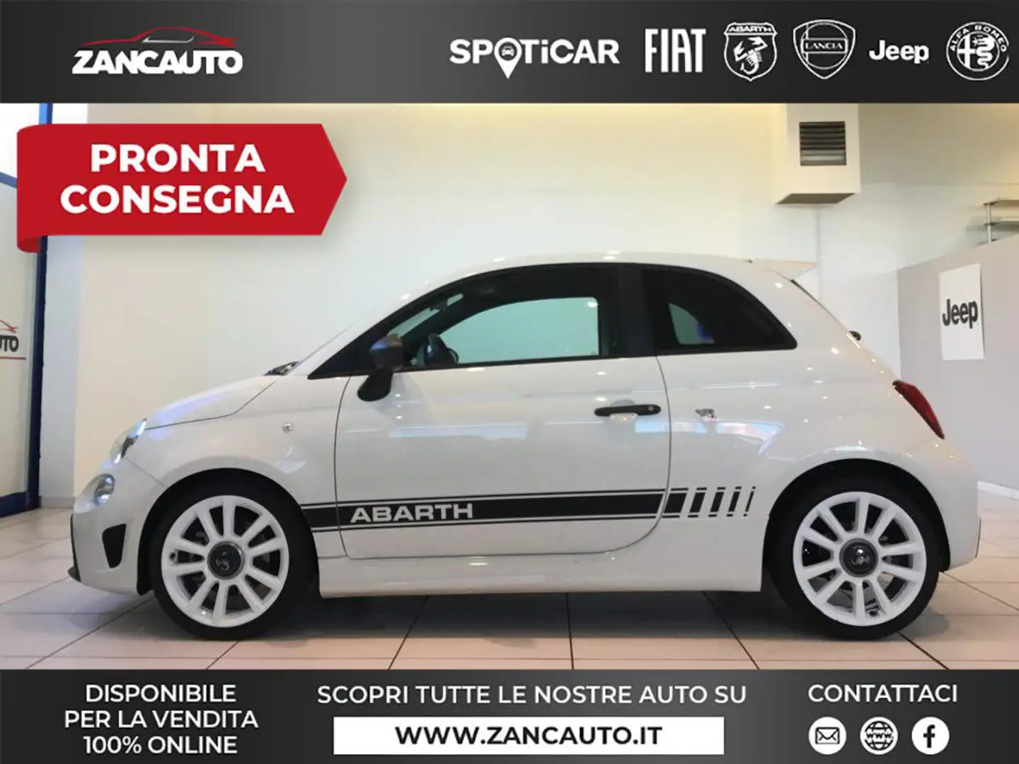Abarth 595 1.4 Turbo T-Jet 165 CV MY23 Bílá - 1