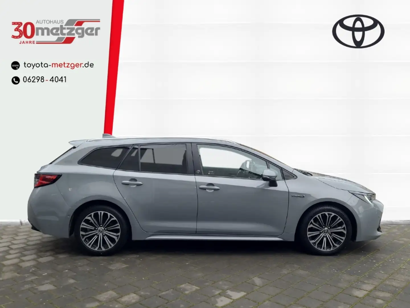 Toyota Corolla 2.0 Hybrid Touring Sports Team D + AHK +Apple CarP Gris - 2