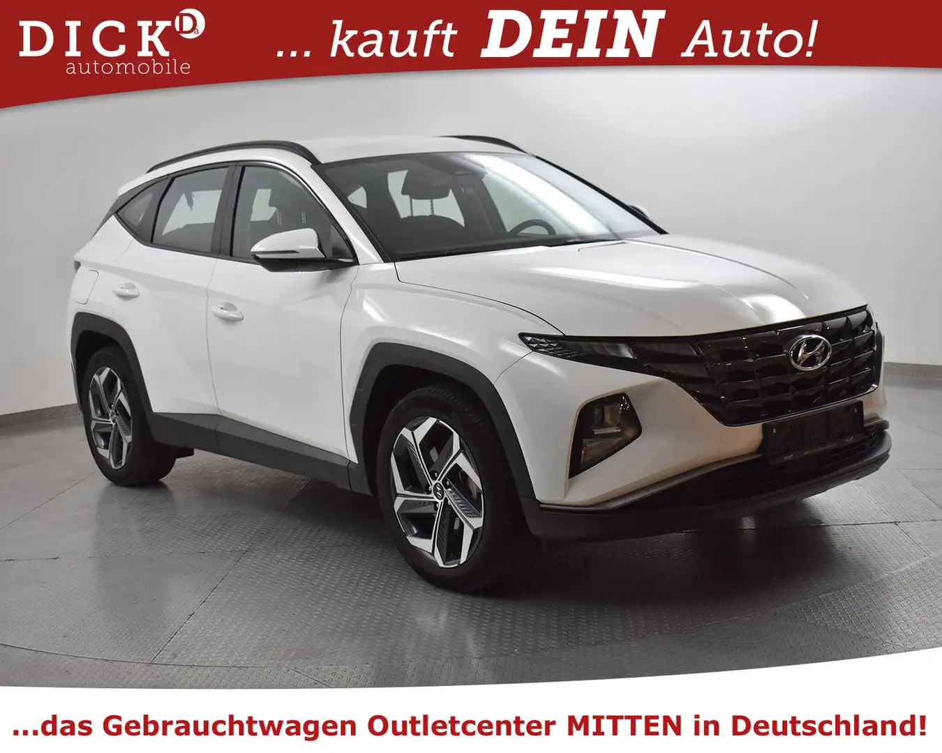 Hyundai TUCSON 1.6 T Hyb 4WD KAM+NAVI+SHZ+VIRTU+DAB+AHK Weiß - 1