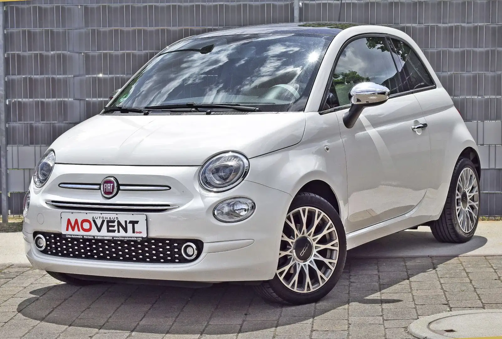 Fiat 500 1.2 8V Lounge S&S*Navi*PDC*Tempom.*Alu*Pano* Wit - 1