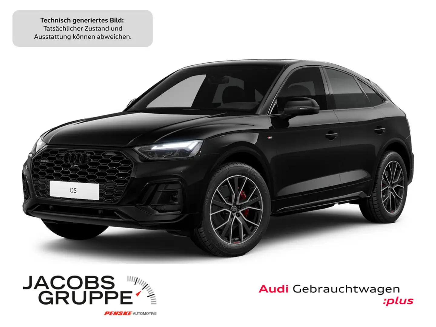 Audi Q5 Sportback 45 TFSI quattro S line Pano, AHK Schwarz - 1