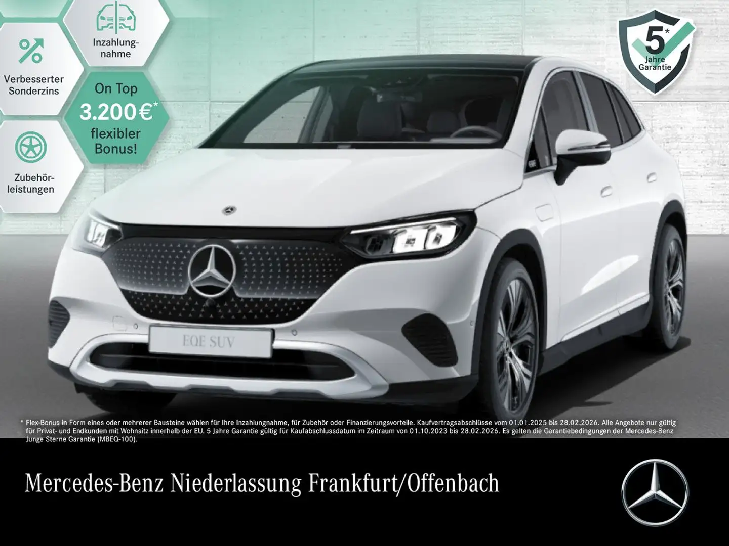 Mercedes-Benz EQE SUV EQE 350 AVANTG+PANO+360+AHK+LED+BURMESTER+TOTW Weiß - 1