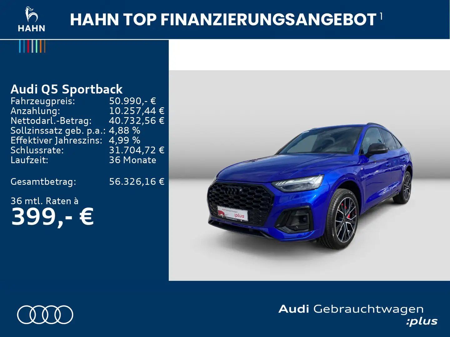 Audi Q5 40TDI qua S-line S-trc Matrix HUD A Blau - 2