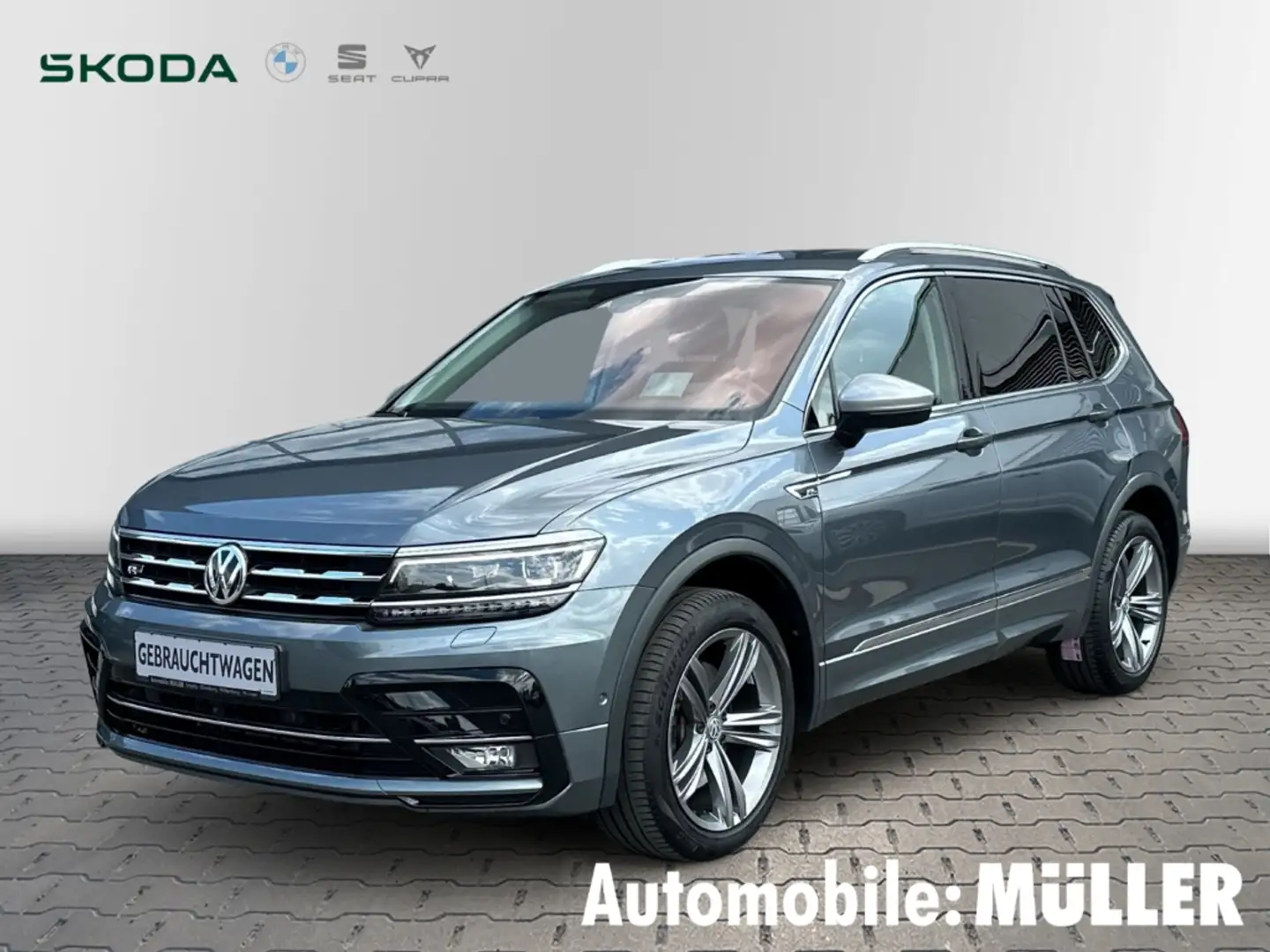 Volkswagen Tiguan Allspace 2.0 TDI Highline 4Motion DSG 200PS 1.Hand Navi R-L Grau - 1