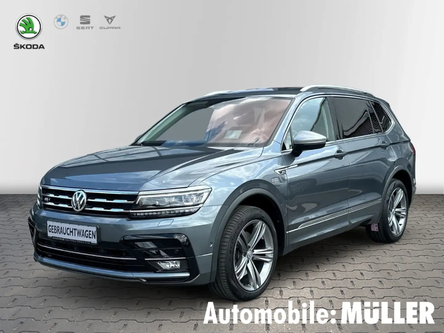 Volkswagen Tiguan Allspace 2.0 TDI Highline 4Motion DSG 200PS 1.Hand Navi R-L Grau - 1