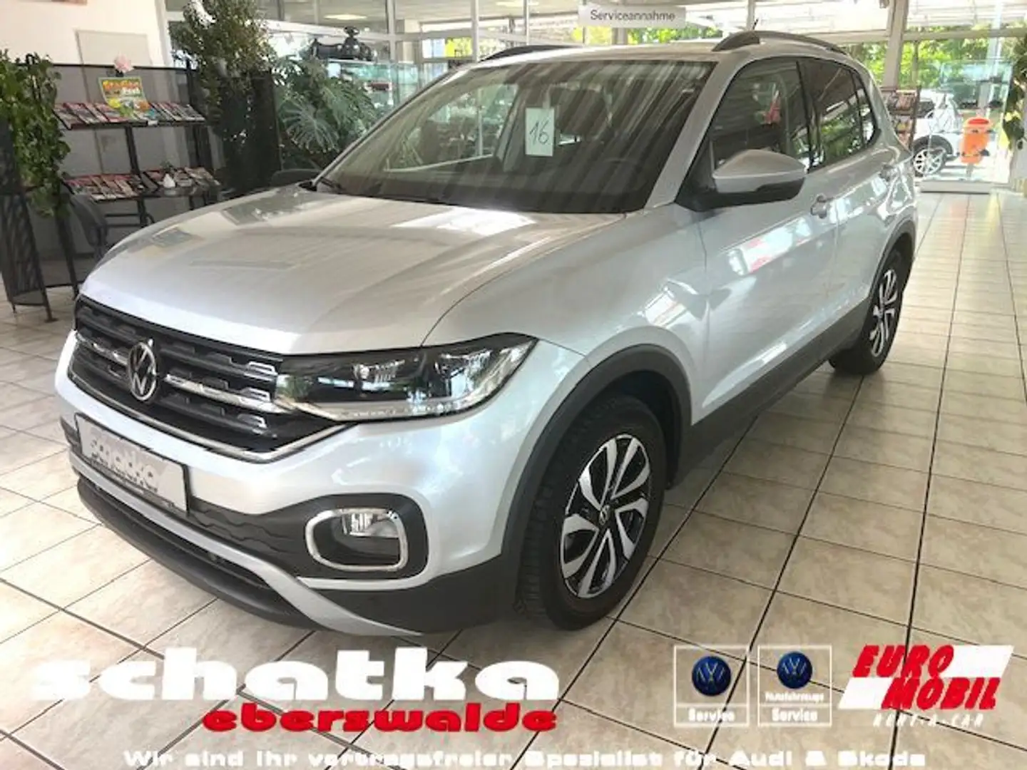 Volkswagen T-Cross Active,DSG;LED,ACC,SHz,Navi,Car.Play Silber - 1