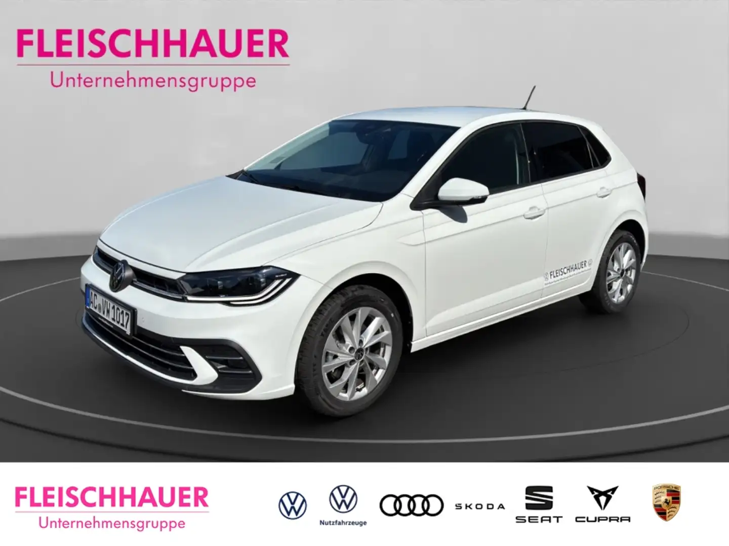 Volkswagen Polo VI Style 1,0 l TSI+LED+NAVI+T-ÜRER+AUTOMATIK+ Weiß - 1