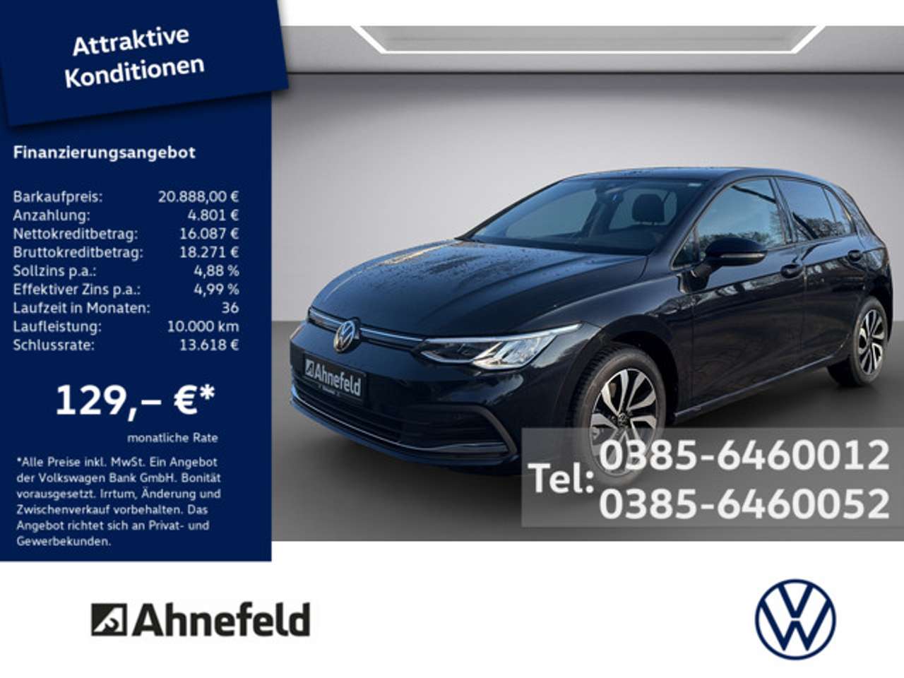 Volkswagen Golf 2022 — VIII Active 2.0 TDI DSG SHZ NAVI ACC LED