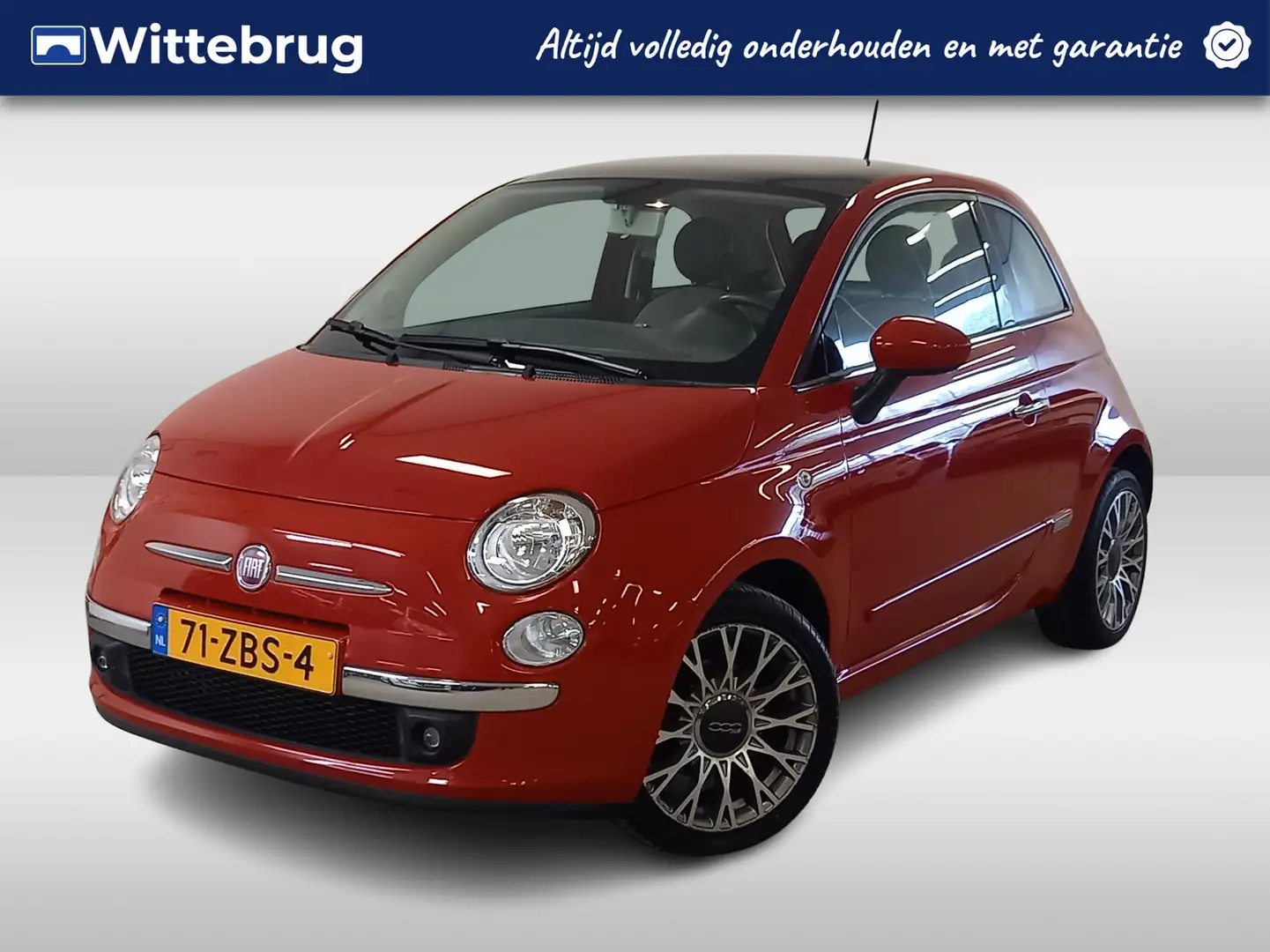 Fiat 500 0.9 TwinAir Lounge lage km stand! Rood - 1