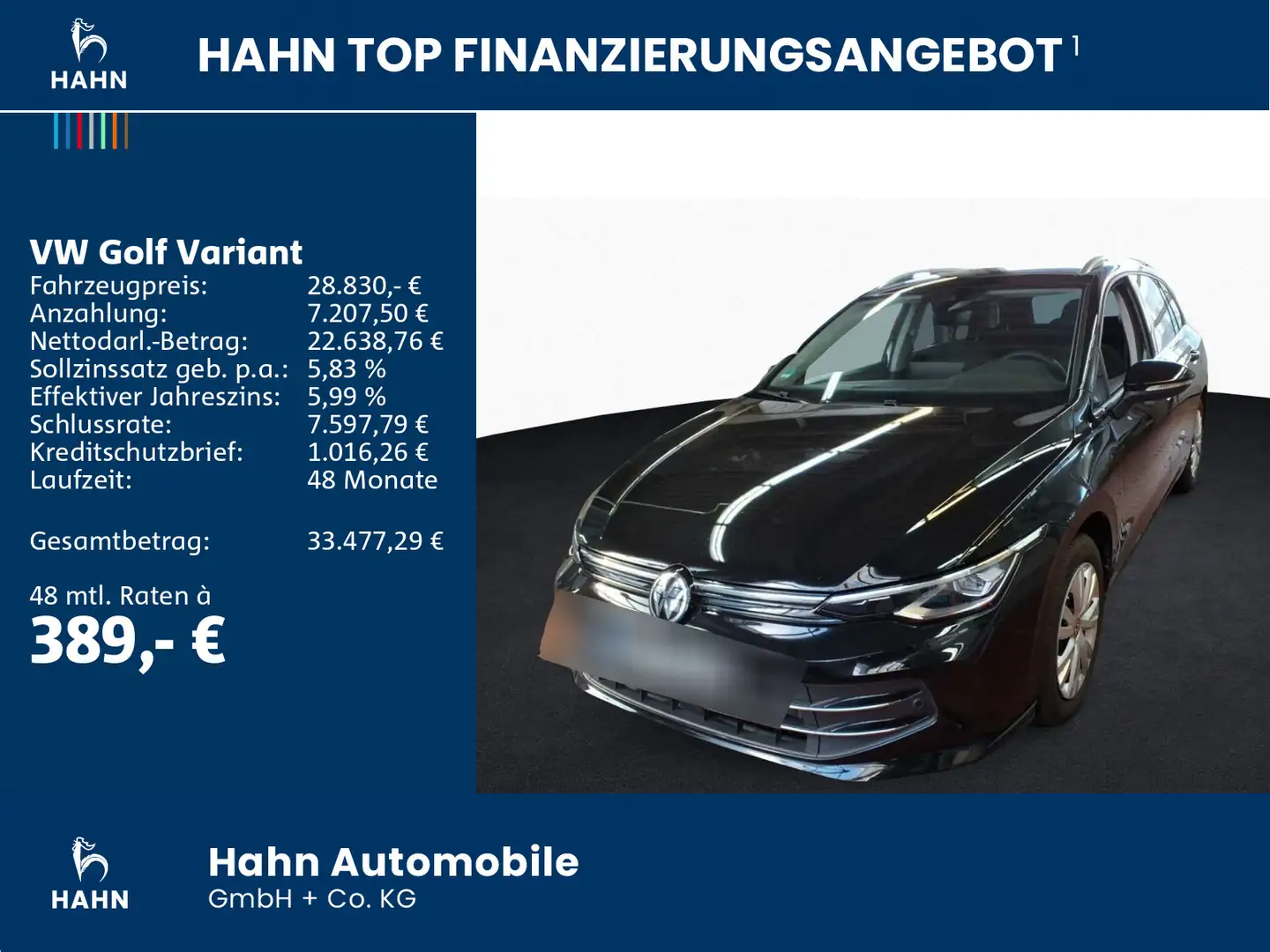 Volkswagen Golf Variant Golf VIII Variant 1.5eTSI DSG Style LED Navi ACC Schwarz - 2