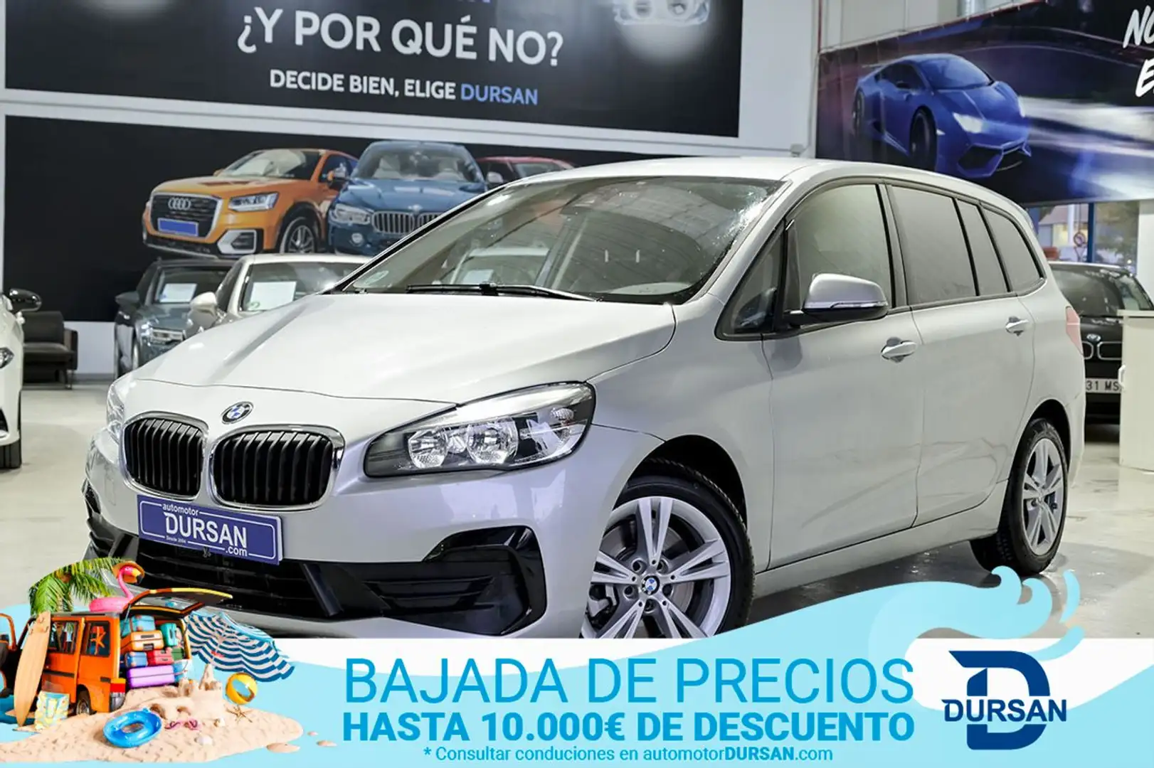 BMW 218 218d Business Gris - 1