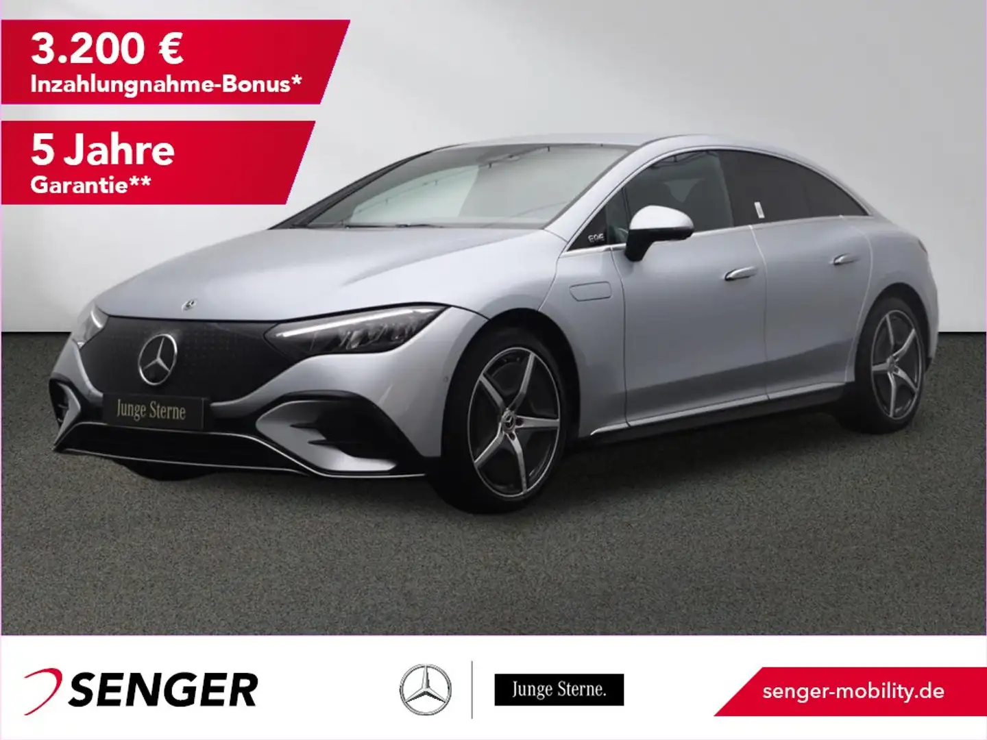 Mercedes-Benz EQE 350 + AMG Memory Totwinkel Distronic LED AHK Argent - 1