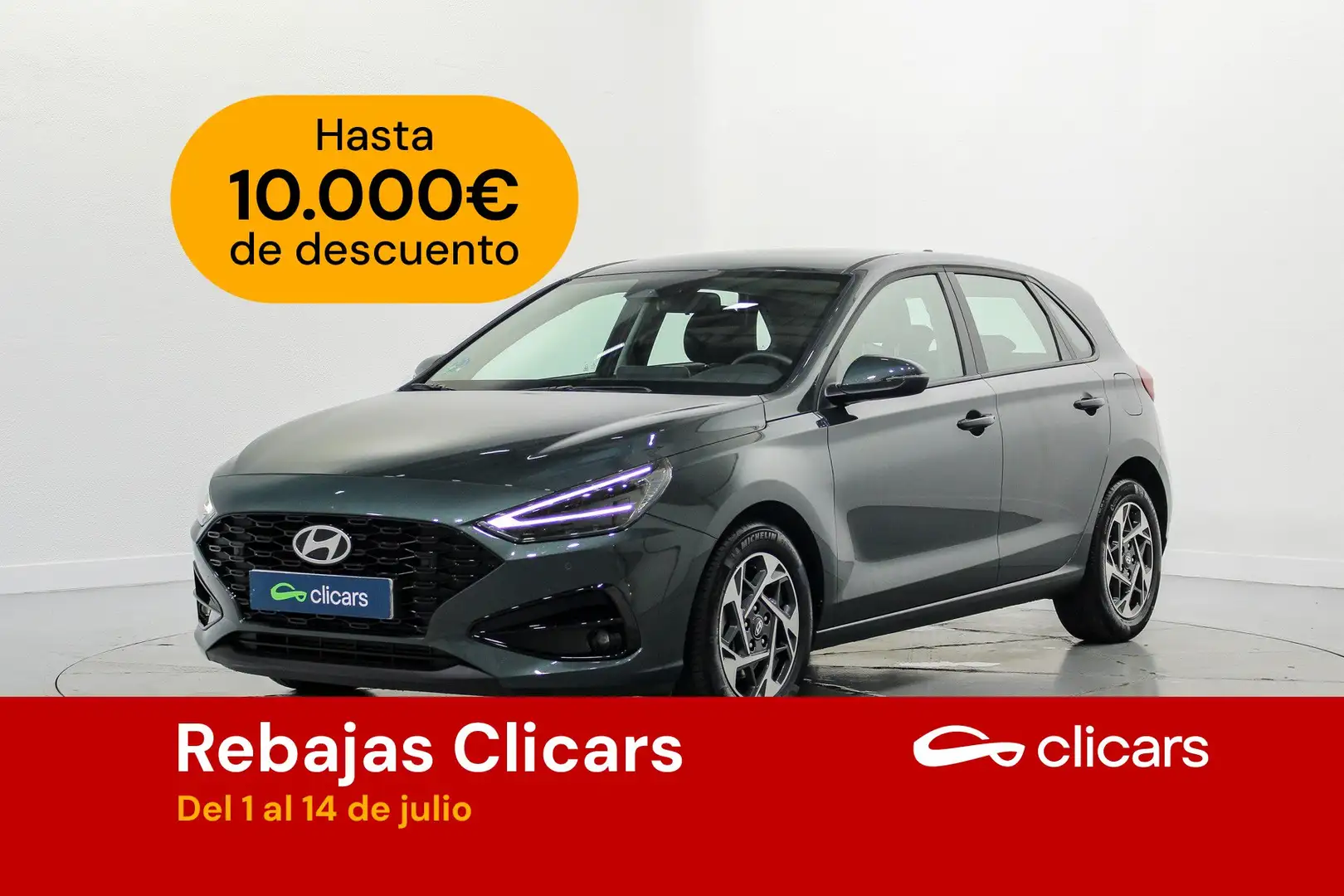 Hyundai i30 1.0 TGDI Klass 48V 100 Gris - 1