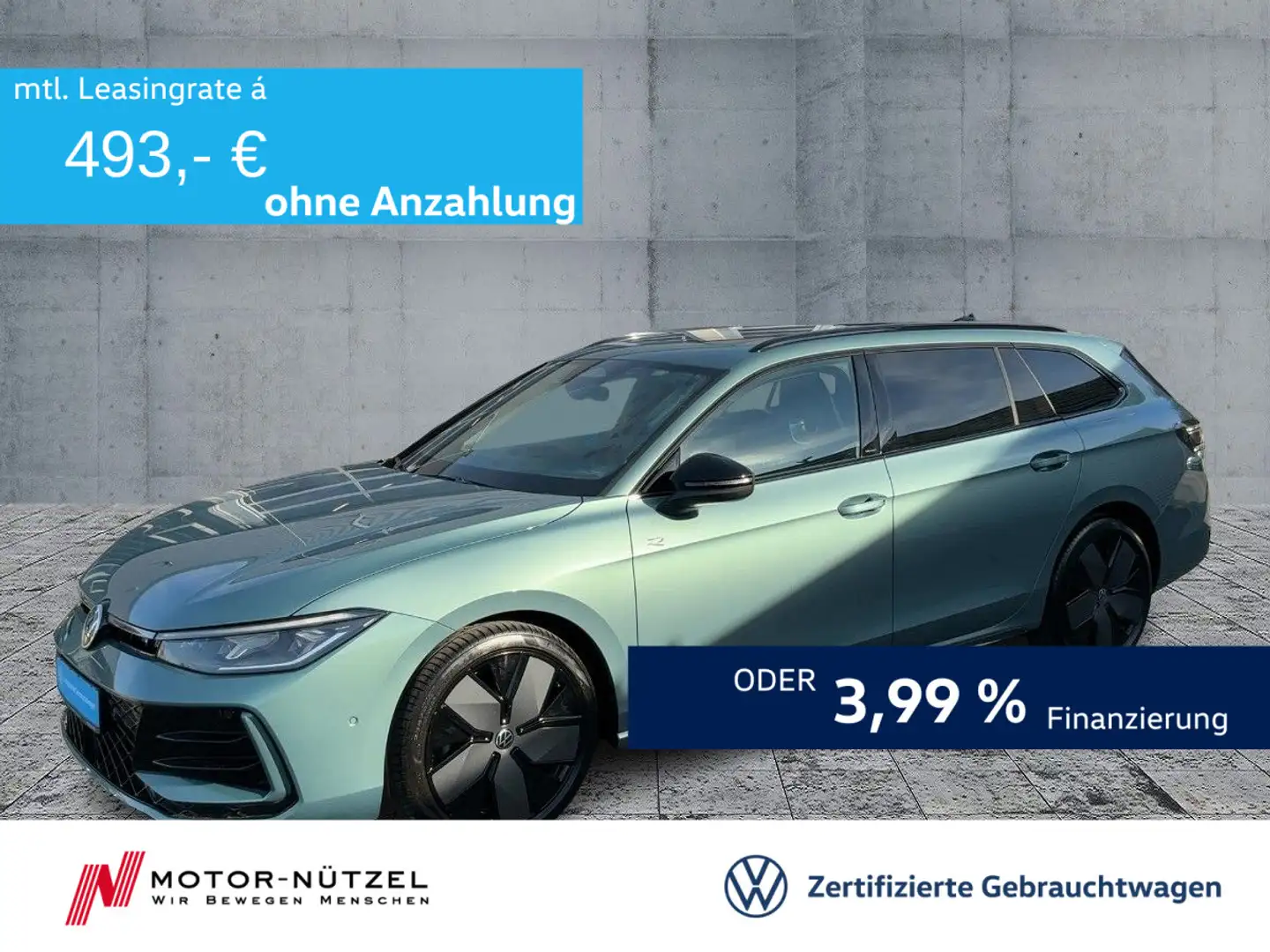 Volkswagen Passat Variant 2.0 TDI DSG R-LINE 5JG+AHK+PANO Grün - 1