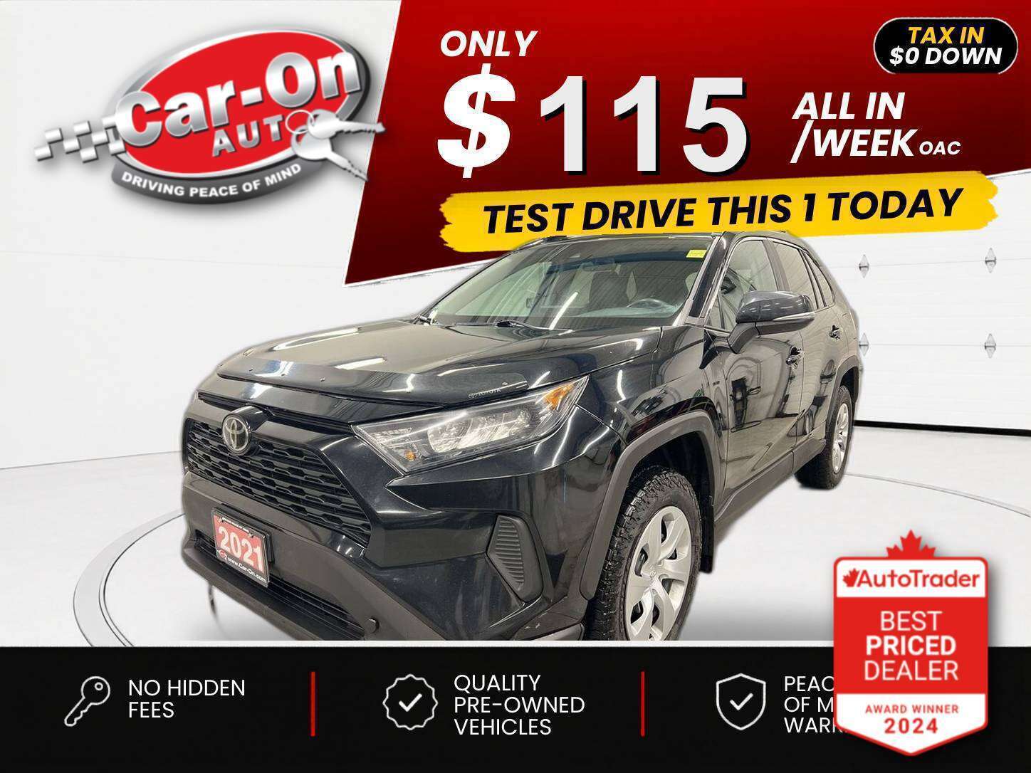 Black 2021 Toyota RAV4 LE AWD SUV / Crossover All-Wheel Drive Automatic