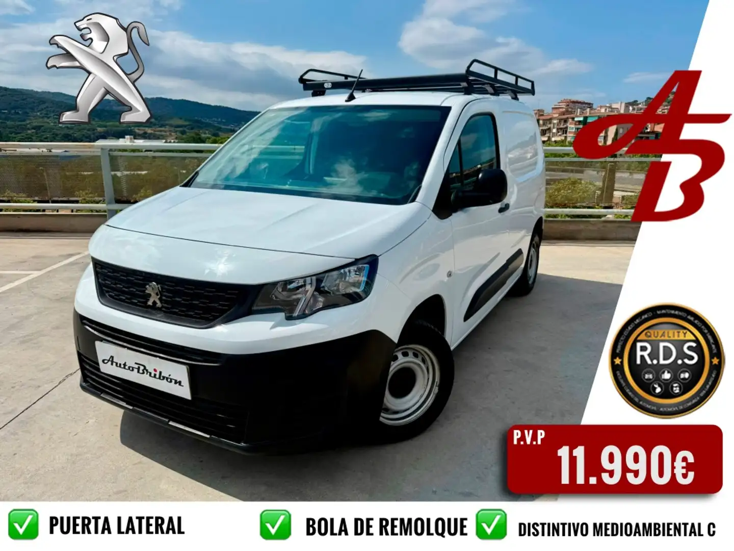 Peugeot Partner 1.6BlueHDI S&S Asphalt Standard 1000kg 100 Wit - 1