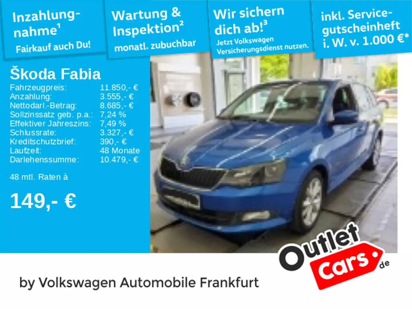 Skoda Fabia Combi 1.0 TSI Ambition Green tec Navi Sitz Grau - 1