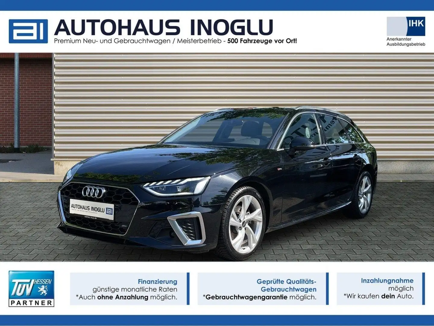 Audi A4 35 TFSI S line S tronic Navi+Leder+R-Kam+ACC+ Schwarz - 1