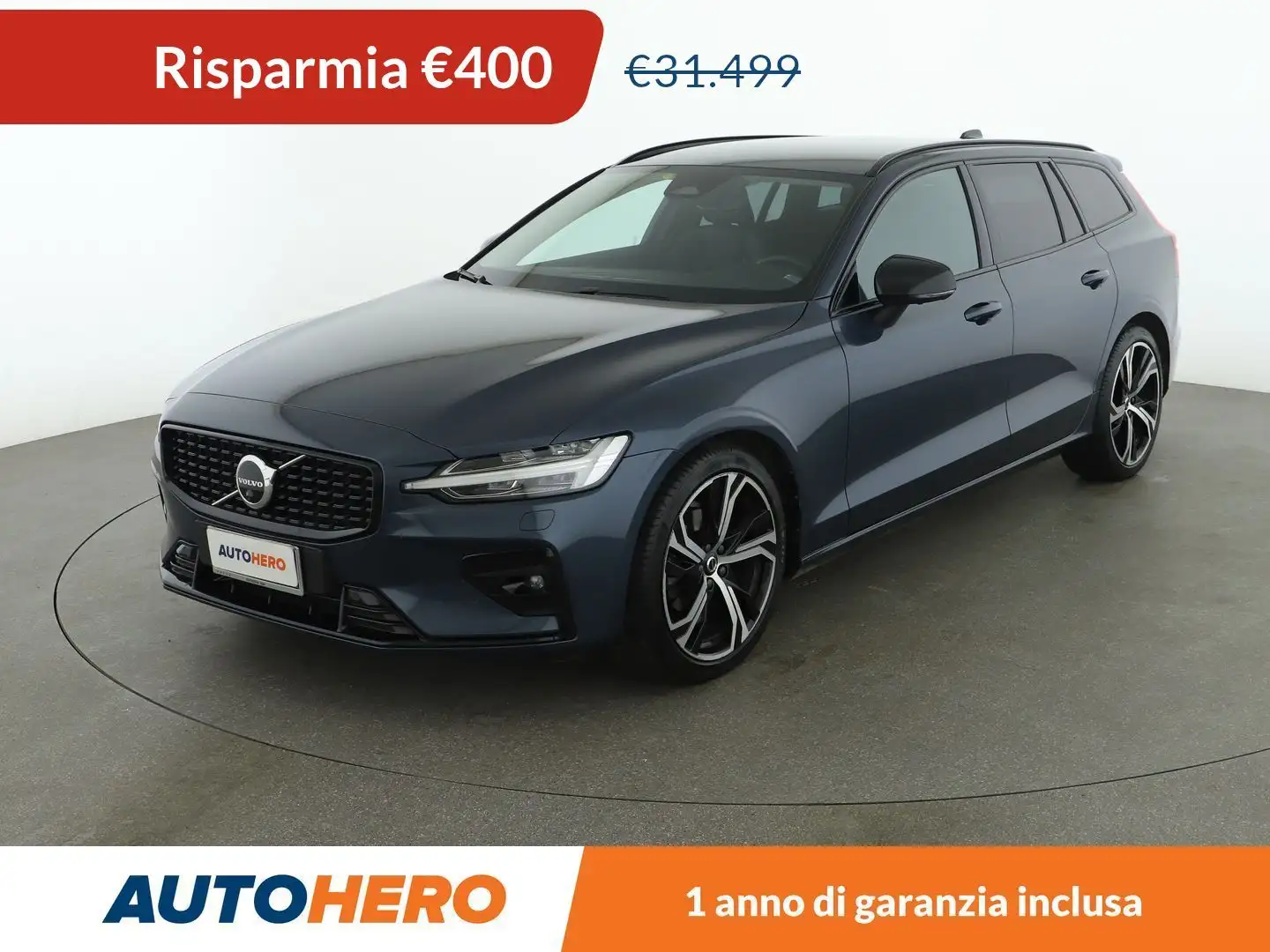 Volvo V60 2.0 B4 Plus Dark automatico MHEV Blu/Azzurro - 1