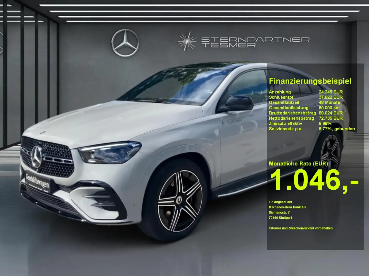 Mercedes-Benz GLE 350 de 4MATIC Coupé AMG Prem#Pano#AHK#360#Fahrassisten Grau - 1