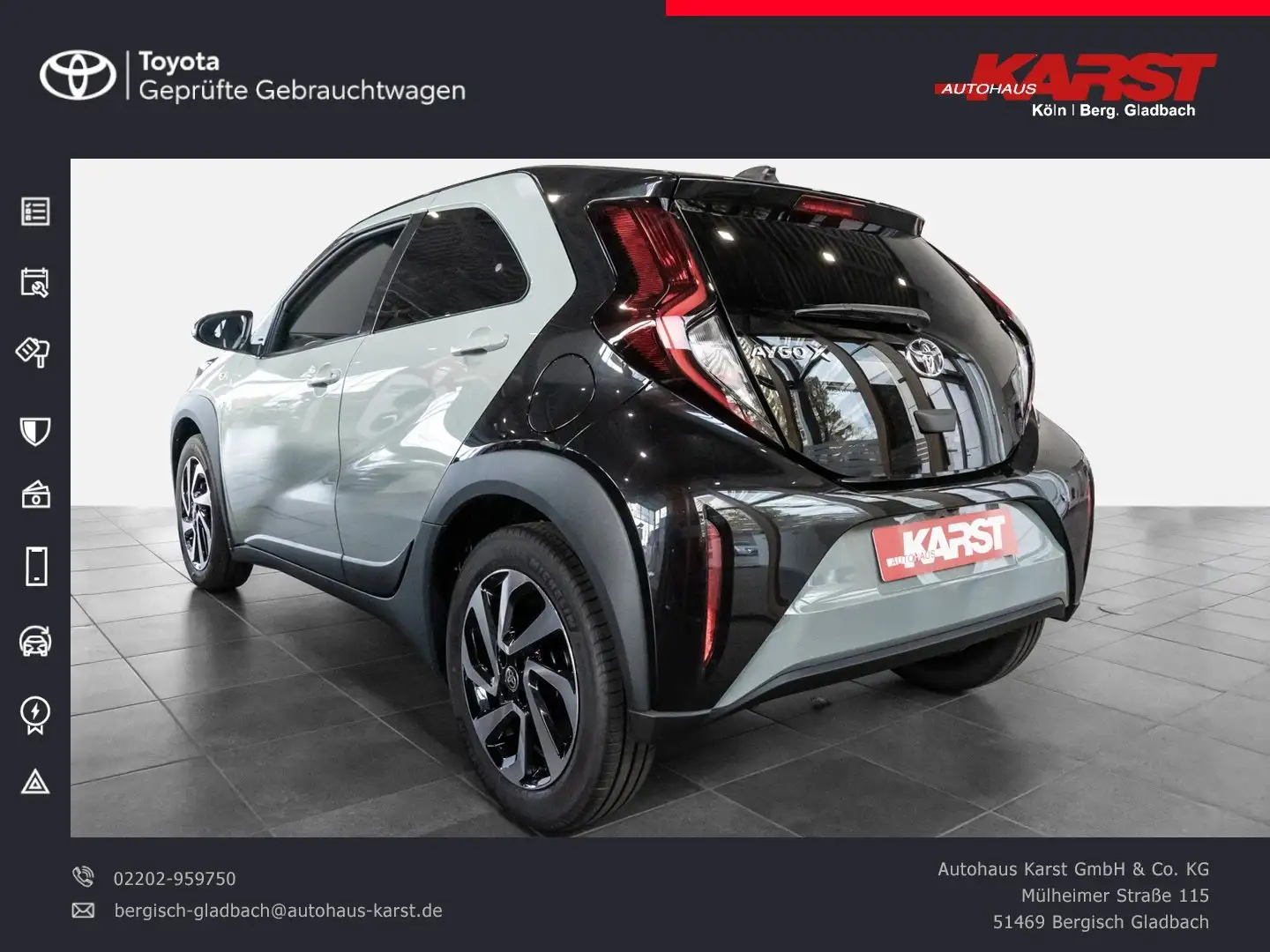 Toyota Aygo X 1,0l VVT-i Teamplayer Apple/Android Grün - 2