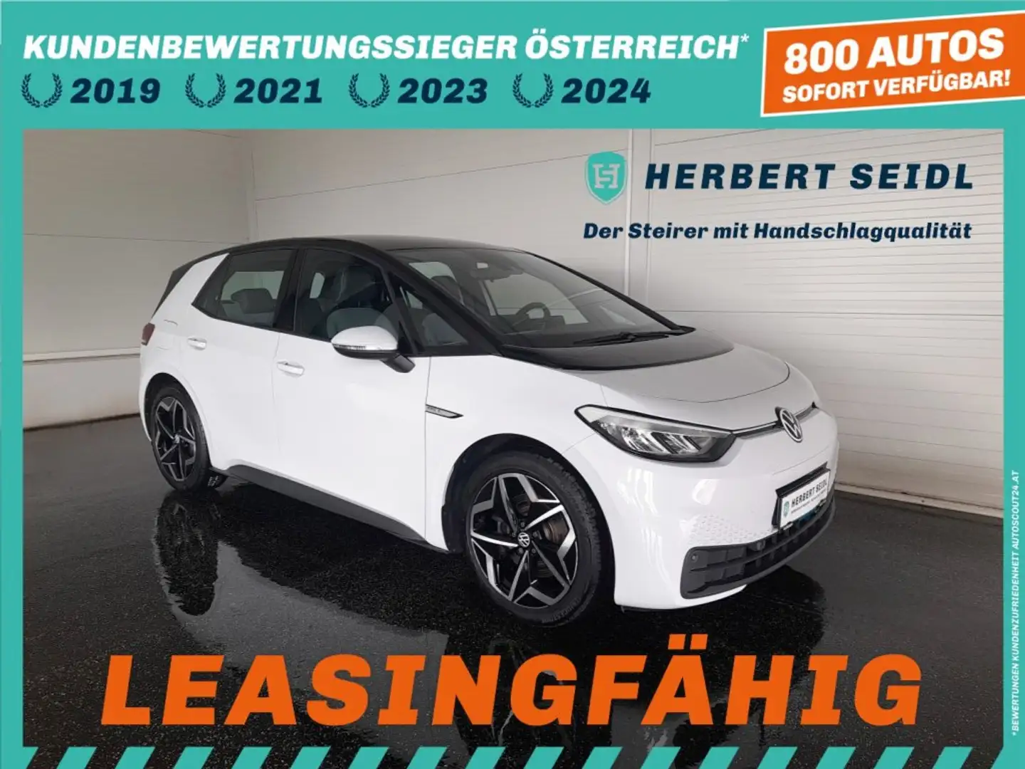 Volkswagen ID.3 PRO S **77 kWh** *19 ZOLL / VIRTUELL / VOLL-LED / NAVI / CCS-LADEDOSE / PDC VO&HO / VERKEHRSZEICHEN & SPURHALTEASSIST* Weiß - 1