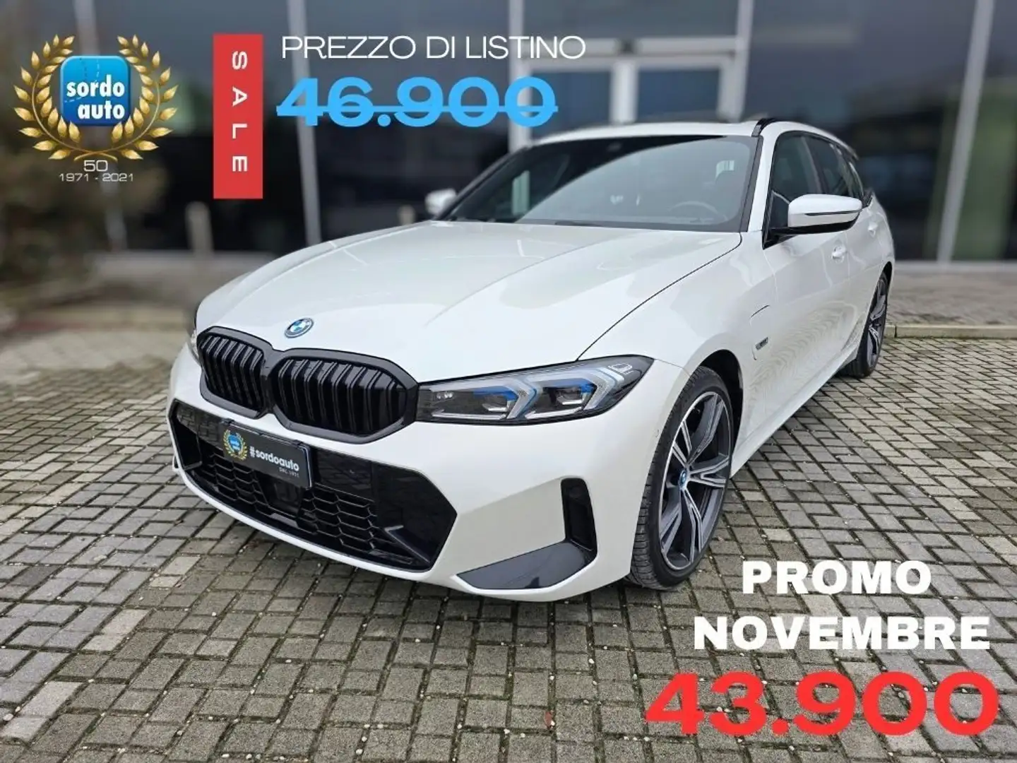 BMW 330 e Touring Msport Bianco - 1