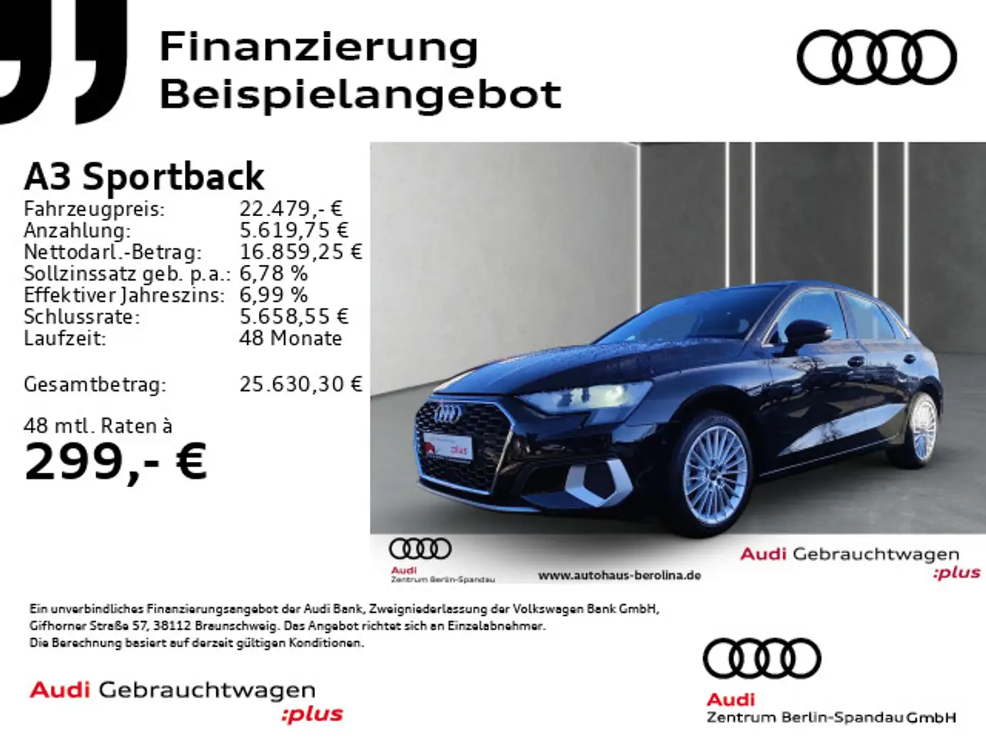 Audi A3 30 TFSI Adv. *R-CAM*Smartph.-int.* Schwarz - 1