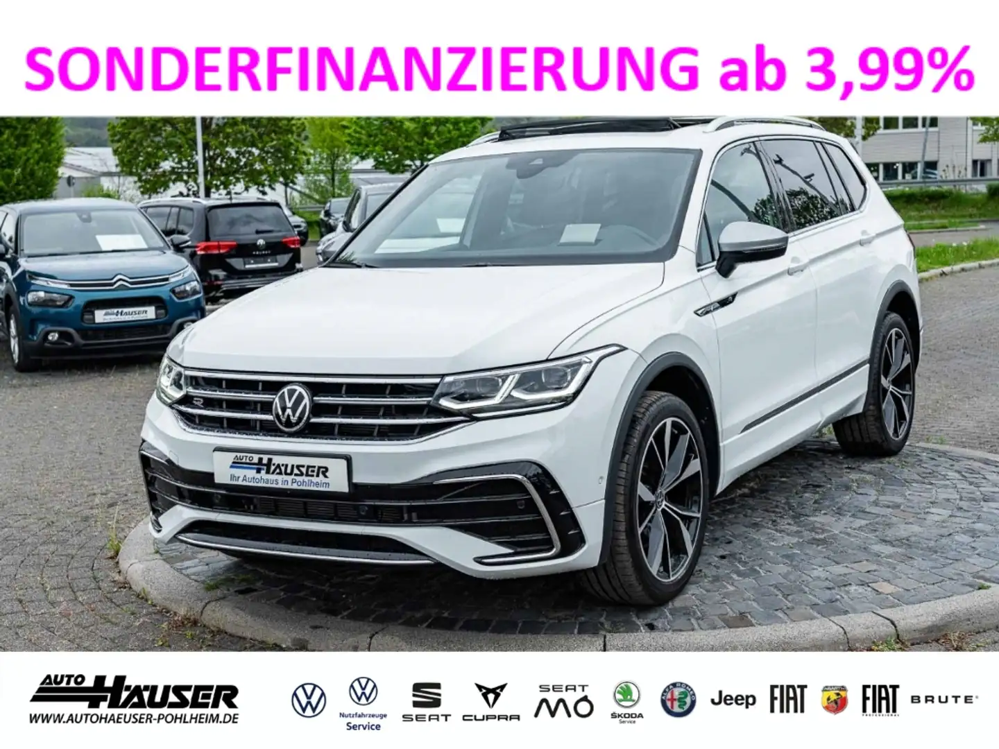 Volkswagen Tiguan Allspace R-Line 2.0 TSI DSG 4Motion STANDHZG PANO DCC EL. H Biały - 1