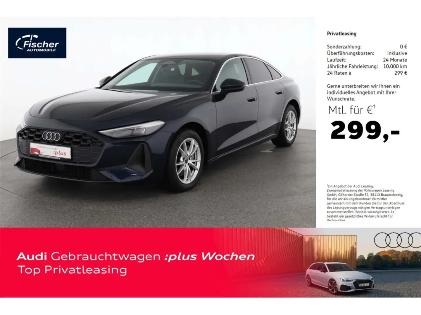Audi A5 Lim. TDI NAV/Business/RFK/Leder/ACC/Sportsitz Blau - 1