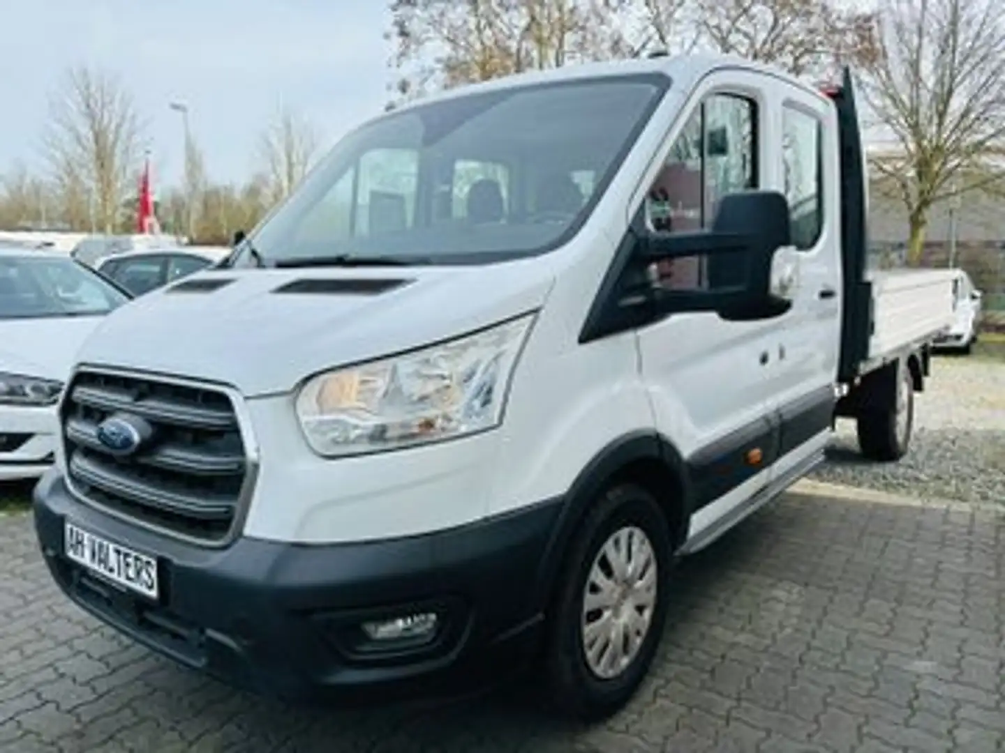 Ford Transit Pritsche 350 L3 Doka- Klima-AHK-7 Sitze Weiß - 1