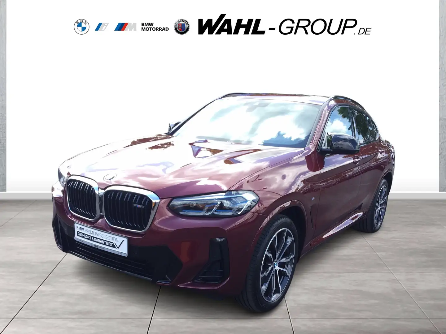 BMW X4 M 40d LASER AHK PANO HUD HIFI HK E-SITZE ALARM KOMFO Rot - 1