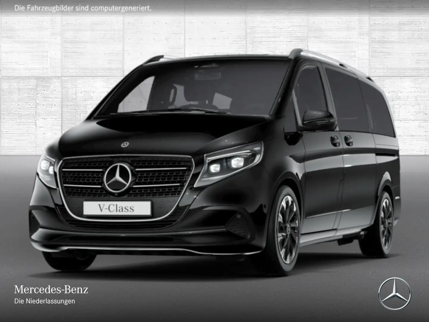 Mercedes-Benz V 300 d STYLE+9G+AHK+StandHZ+Klimaautom.+Navi+DIS Schwarz - 2