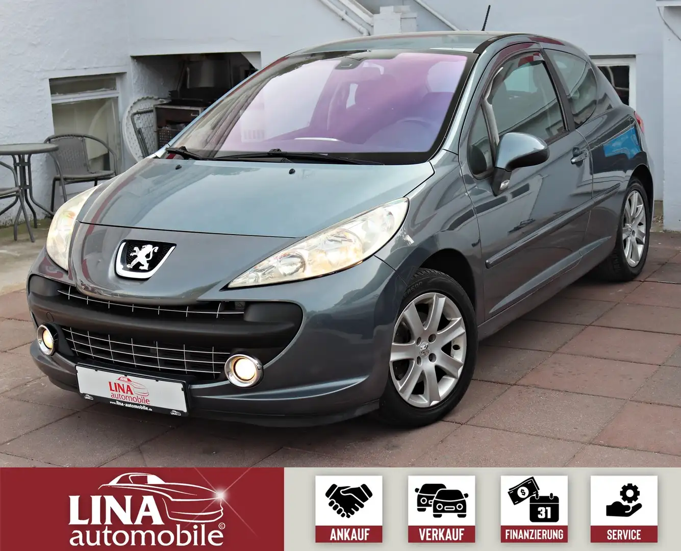 Peugeot 207 Sport 2.Hand*Klima*ZahnriemenNEU*109Ps Gris - 1