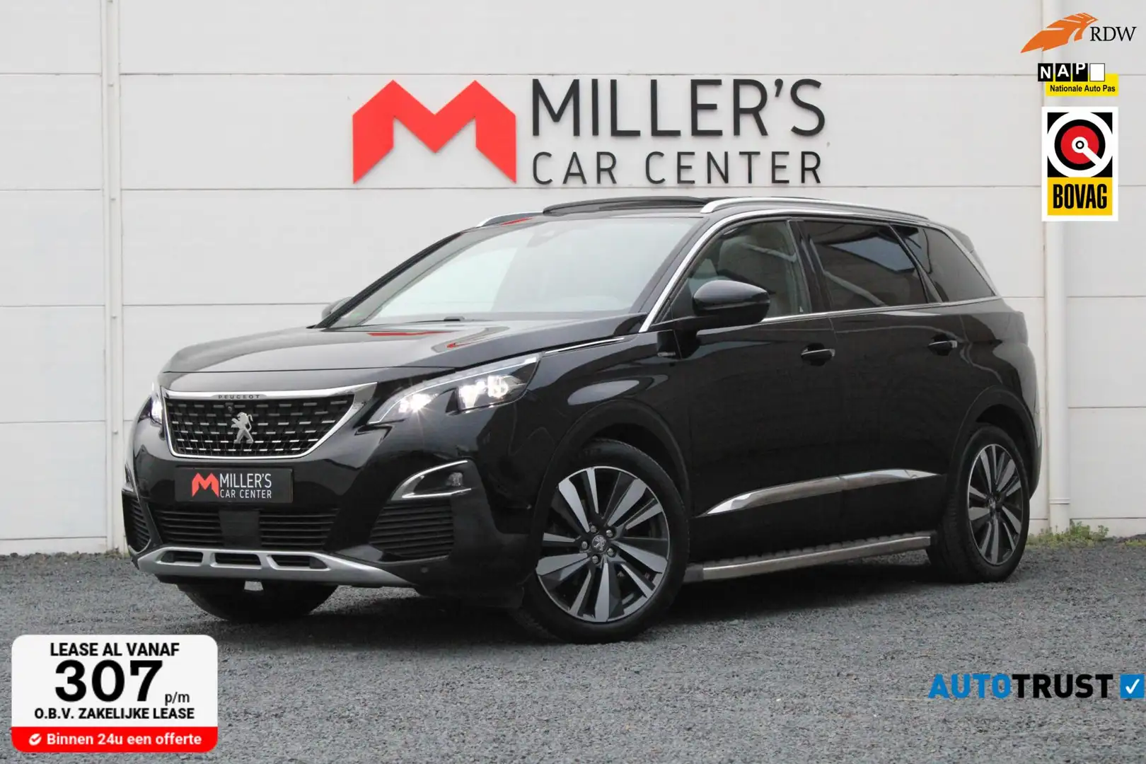 Peugeot 5008 1.6 e-THP GT-Line PANO TREKHAAK MASSAGE 360 CAM 7- Noir - 1