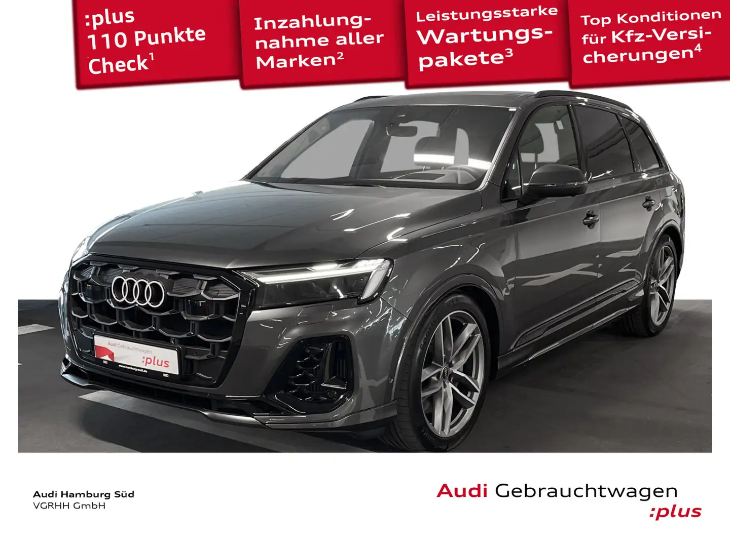 Audi Q7 55 TFSI e qu. 2xS LINE/PANO/MATRIX/HUD/B&O Grau - 1