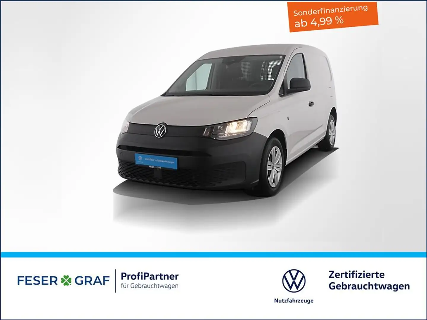 Volkswagen Caddy 2.0 TDI Cargo PDC / Klimaanlage Weiß - 1