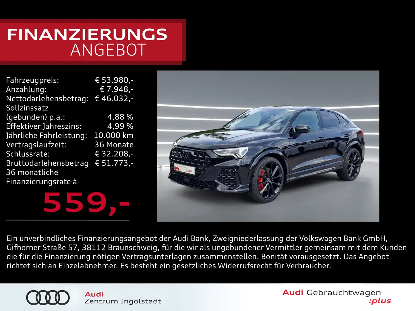 Audi RS Q3 Sportback RS-AGA RS-Sitze LED SONOS ACC 21" Noir - 1