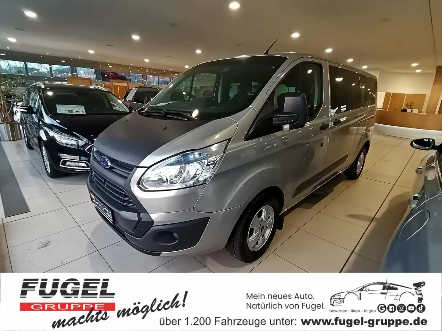 Ford Tourneo Custom 2.2 TDCi 300 L2 Trend Klima|8Si. Gris - 1
