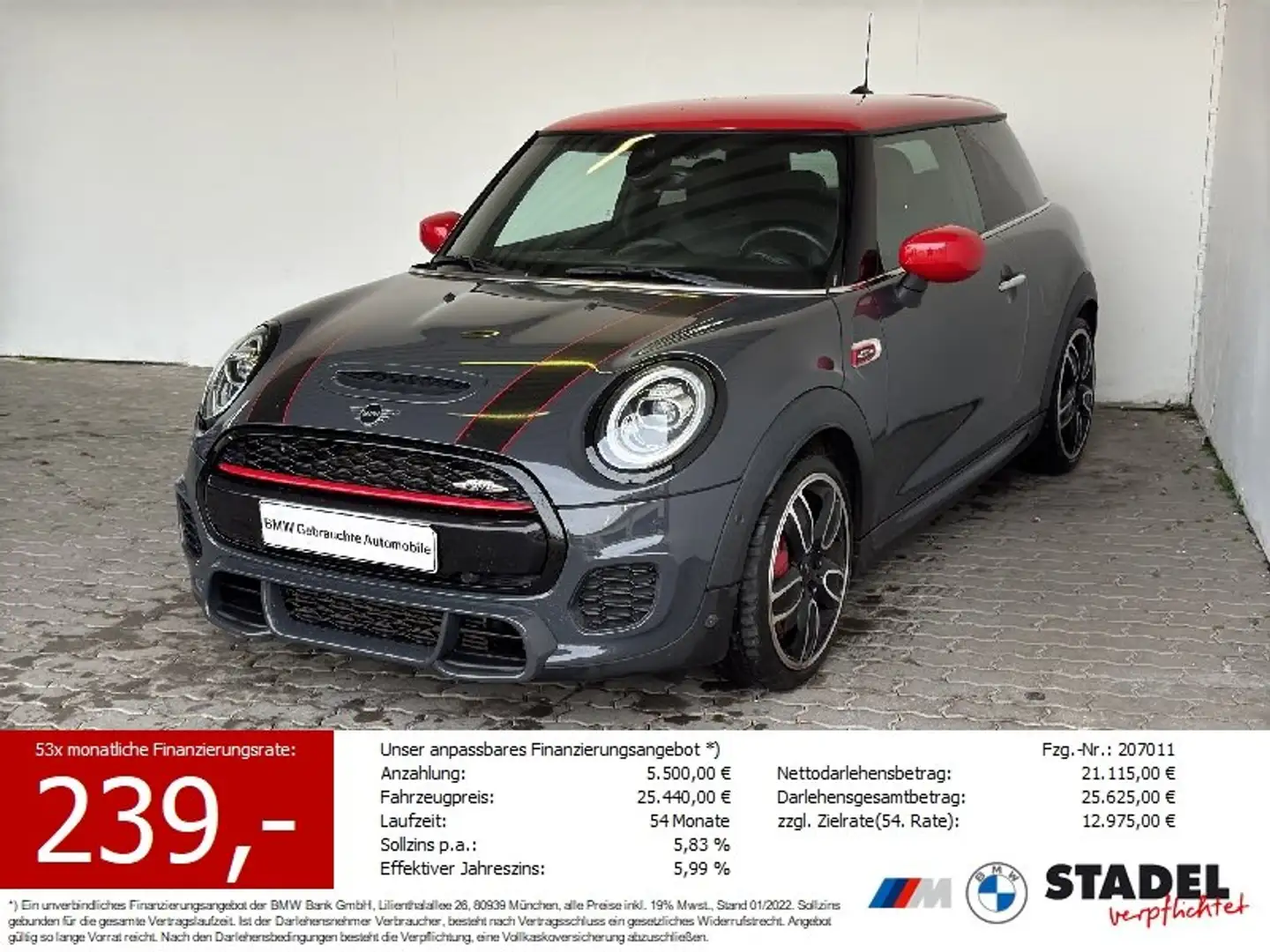 MINI John Cooper Works Navi.LED.ACC.RFK.AppleCarPlay Grau - 1