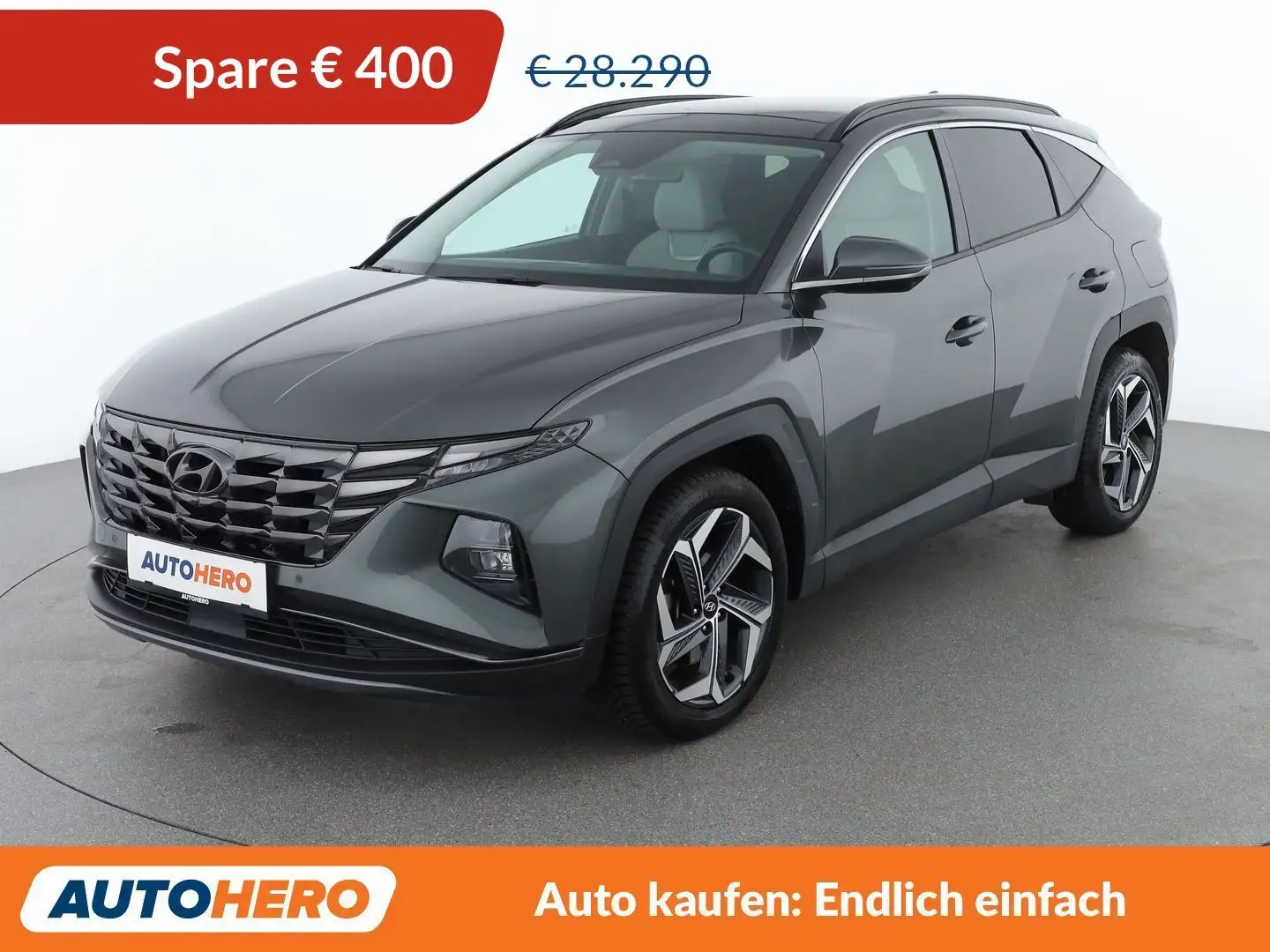 Hyundai TUCSON 1.6 T-GDI Hybrid Prestige 4WD Grau - 1
